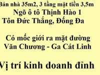 Bán nhà Thịnh Hào 1, Đống Đa, 35m2, 3 tầng, có mốc ra mặt đường