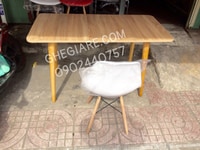 Bộ bàn ghế chân gỗ 120cm, free ship Bộ bàn ghế chân gỗ 120cm, free ship