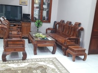 Bán bộ bàn ghế gỗ hương 100%, tay 12 - 6 món, mặt bàn và ghế to rộng