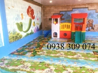 Bộ nhà chơi liên hoàn cầu trượt 2 khối đẹp, an toàn, giá tốt Bộ nhà chơi liên hoàn cầu trượt 2 khối đẹp, an toàn, giá tốt
