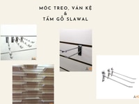 Mô hình tấm gỗ slatwall và móc treo phụ kiện Mô hình tấm gỗ slatwall và móc treo phụ kiện