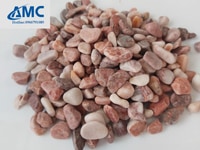 Sỏi hồng nhân tạo nhiều kích thước trang trí sân vườn, tiểu cảnh Sỏi hồng nhân tạo nhiều kích thước trang trí sân vườn, tiểu cảnh