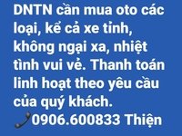 Doanh nghiệp tư nhân Cần mua ôtô đã qua sử dụng