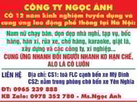 Công ty Ngọc Ánh 12 năm kinh nghiệm tuyển dụng và cung ứng LĐPT