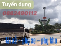 TUYỂN: lái xe tải nhẹ - lơ xe giao hàng - phụ kho bốc xếp TUYỂN: lái xe tải nhẹ - lơ xe giao hàng - phụ kho bốc xếp