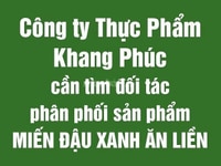 Thực Phẩm Khang Phúc cần tìm đối tác phân phối miến đậu xanh ăn liền