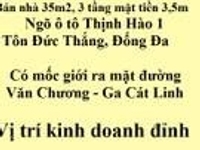 Bán nhà Thịnh Hào 1, Đống Đa, 35m2, 3 tầng, có mốc ra mặt đường
