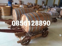 Thùng gỗ Sồi 200 lít xe kéo Thùng gỗ Sồi 200 lít xe kéo