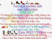 Cần thu mua giày dép,thah lý nghỉ bán,sll Cần thu mua giày dép,thah lý nghỉ bán,sll