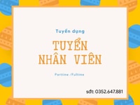 Cần tuyển nhân viên dọn dẹp vệ sinh, lau chùi quầy kệ Cần tuyển nhân viên dọn dẹp vệ sinh, lau chùi quầy kệ