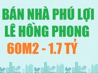 Bán nhà Lê Hồng Phong, Phú Lợi, 60m2 thổ cư, giá 1.7 tỷ Bán nhà Lê Hồng Phong, Phú Lợi, 60m2 thổ cư, giá 1.7 tỷ