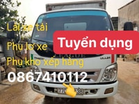 Tuyển lái xe phụ xe và phụ kho / làm việc tại khu vực Bình Định Tuyển lái xe phụ xe và phụ kho / làm việc tại khu vực Bình Định