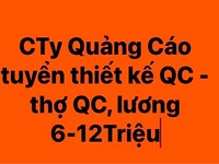 Công ty Quảng Cáo tuyển thiết kế quảng cáo, thợ quảng cáo