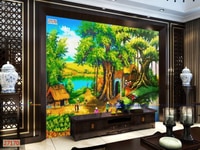 Tranh dán tường đồng quê của Tranh Tường Sắc Màu, thương hiệu Danahome Tranh dán tường đồng quê của Tranh Tường Sắc Màu, thương hiệu Danahome