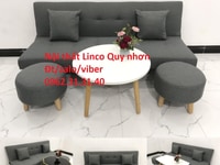 Bộ bàn ghế sofa giường sofa bed xám lông chuột đậm đen Sofa Linco QN Bộ bàn ghế sofa giường sofa bed xám lông chuột đậm đen Sofa Linco QN