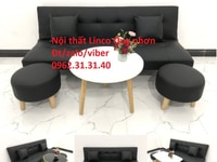 Bộ ghế sofa bed giường nằm simili (giả da) đen rẻ đẹp ở tại Linco QN Bộ ghế sofa bed giường nằm simili (giả da) đen rẻ đẹp ở tại Linco QN