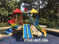 Bộ liên hoàn vận động 3 khối kèm máng trượt Bộ liên hoàn vận động 3 khối kèm máng trượt
