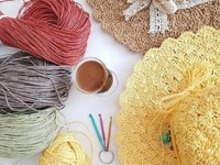 Sợi Cói Giấy Móc Mũ Túi Xách Mùa Hè Sợi Cói Giấy Móc Mũ Túi Xách Mùa Hè