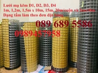 Lưới thép hàn phi 3 ô 50x50, Lưới mạ kẽm D3 ô 50x50, 100x100 khổ 1,5m Lưới thép hàn phi 3 ô 50x50, Lưới mạ kẽm D3 ô 50x50, 100x100 khổ 1,5m