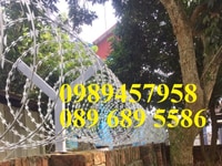 Thi công lắp đặt dây thép gai hình dao, dây thép gai hình vòng tròn Thi công lắp đặt dây thép gai hình dao, dây thép gai hình vòng tròn