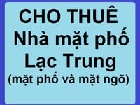 Cho thuê nhà số 86 mặt phố Lạc Trung, phường Vĩnh Tuy, Q.HBT