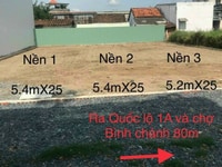 Đất Nền Chợ Bình Chánh Đón Đầu Lên Quận . DT 5,4 x 25m Sổ Hồng Riêng Đất Nền Chợ Bình Chánh Đón Đầu Lên Quận . DT 5,4 x 25m Sổ Hồng Riêng