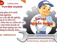 Gara ôtô Nguyễn Hoàng cần tuyển thợ máy gầm, thợ học việc, rửa xe