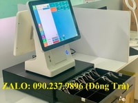Máy tính tiền cảm ứng 2 màn hình cho quán trà sữa Máy tính tiền cảm ứng 2 màn hình cho quán trà sữa