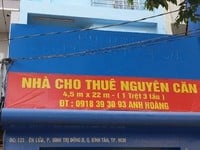 Cho thuê nhà Mặt Tiền nguyên căn số 121 Tên Lửa , P. Bình Trị Đông B
