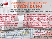 CTY Minh Tín tuyển NV Sản xuất Sofa CTY Minh Tín tuyển NV Sản xuất Sofa