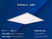 Đèn LED Panel 600x600 dòng Eco plpa40L-E Đèn LED Panel 600x600 dòng Eco plpa40L-E