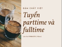 Bổ sung thêm 3 nv bán cà phê đi làm tại quán Bổ sung thêm 3 nv bán cà phê đi làm tại quán