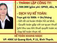 Thành lập công ty, Dịch vụ kế toán trọn gói, dạy kế toán thực tế