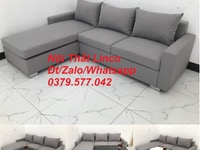 Sofa góc Bộ ghế sofa góc L xám trắng giá rẻ Nội thất Linco Kiêng Giang Sofa góc Bộ ghế sofa góc L xám trắng giá rẻ Nội thất Linco Kiêng Giang