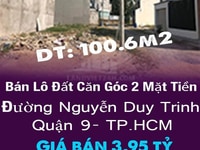 Bán Lô Đất Căn Góc 2 Mặt Tiền Đường Nguyễn Duy Trinh, Quận 9. Bán Lô Đất Căn Góc 2 Mặt Tiền Đường Nguyễn Duy Trinh, Quận 9.