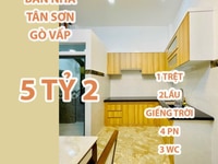 Bán nhà Tân Sơn, Gò Vấp 3 lầu, 4PN, 5 tỷ 2. Bán nhà Tân Sơn, Gò Vấp 3 lầu, 4PN, 5 tỷ 2.