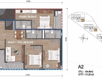Căn Dual Key 111m2 Mizuki 3PN 3WC tầng 9 view kênh, hướng Đông mát Căn Dual Key 111m2 Mizuki 3PN 3WC tầng 9 view kênh, hướng Đông mát