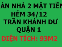 Bán nhà đường Trần Khánh Dư, Phường Tân Định, Quận 1, 4,5x20m, nở hậu