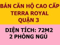 Bán căn hộ cao cấp Terra Royal, Quận 3, 72m2, 2 phòng, full nội thất