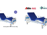 Giường bệnh nhân 2 tay quay 3 chức năng Akiko A82 có bô vệ sinh Giường bệnh nhân 2 tay quay 3 chức năng Akiko A82 có bô vệ sinh