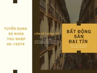 Nhanh tay ứng tuyển vị trí NVKD/Môi giới BĐS thổ cư tại Đại Tín, hh 3% Nhanh tay ứng tuyển vị trí NVKD/Môi giới BĐS thổ cư tại Đại Tín, hh 3%
