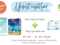 Khuyễn mãi tã/bỉm Yubest night/gold tháng 7 - 2021 Khuyễn mãi tã/bỉm Yubest night/gold tháng 7 - 2021