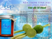 Nến Thơm Olip tinh dầu sả chanh thiên nhiên 100% Nến Thơm Olip tinh dầu sả chanh thiên nhiên 100%