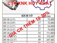 Bảng giá van bi ren tay gạt inox 304 giá TỐT nhất tại kho bên bán HCM Bảng giá van bi ren tay gạt inox 304 giá TỐT nhất tại kho bên bán HCM