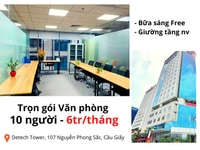 Detech Tower Ng Phong Sắc| Cho thuê Văn phòng Cầu Giấy chỉ 8tr/th Detech Tower Ng Phong Sắc| Cho thuê Văn phòng Cầu Giấy chỉ 8tr/th