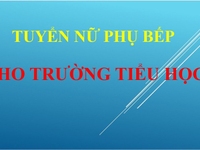 Công ty tuyển NV nữ phụ bếp cho trường tiểu học