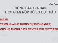 Thông báo gia hạn thời gian nộp hồ sơ dự thầu Thông báo gia hạn thời gian nộp hồ sơ dự thầu