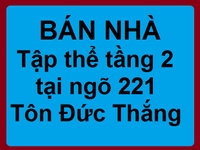 Bán nhà tập thể tầng 2, trong ngõ 221 Tôn Đức Thắng, quận Đống Đa