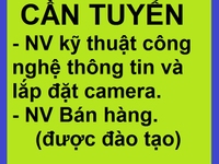 Tuyển nhân viên bán hàng, nhân viên công nghệ thông tin+ lắp camera Tuyển nhân viên bán hàng, nhân viên công nghệ thông tin+ lắp camera