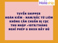 Tuyển 1 Shipper quận Nam Từ Liêm (Tây Mỗ, Đại Mỗ) Tuyển 1 Shipper quận Nam Từ Liêm (Tây Mỗ, Đại Mỗ)